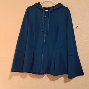 Livi Active Women's Blue Hooded Jacket Plus Size 18/20